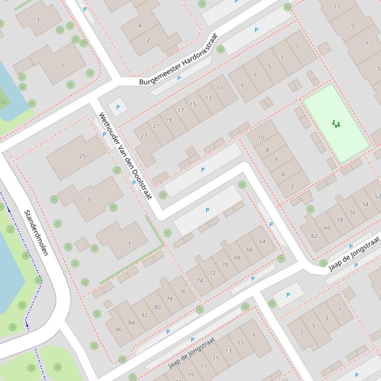 Kaart van  Wethouder Van den Doolstraat.