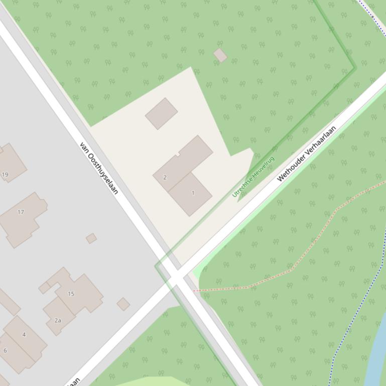 Kaart van de Wethouder Verhaarlaan.