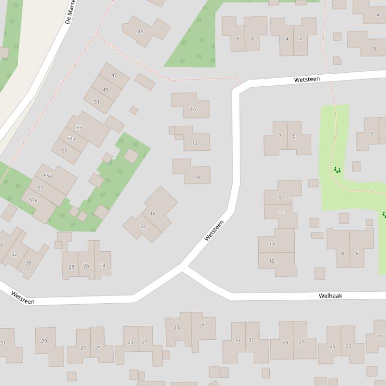 Kaart van  Wetsteen.