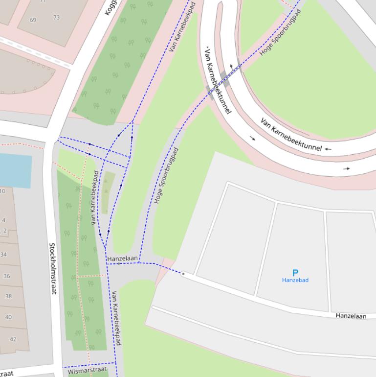 Kaart van het Wezelpad.