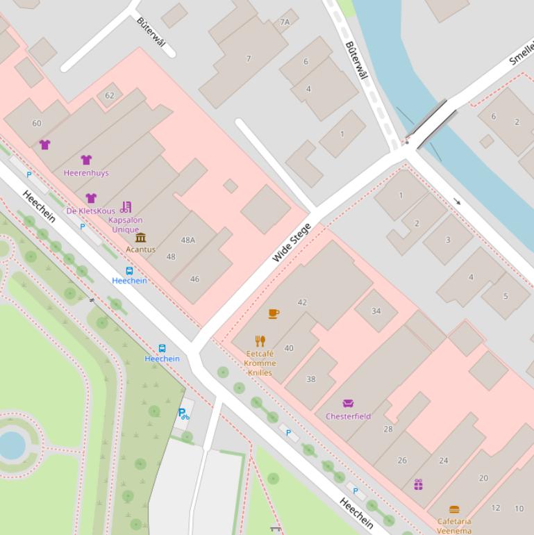 Kaart van  Wide Stege.