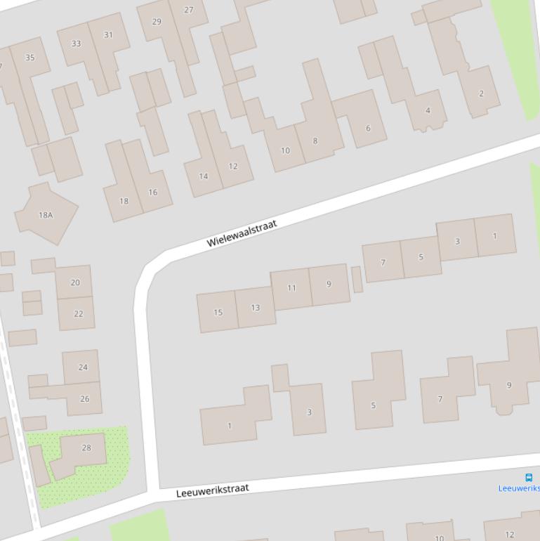 Kaart van de Wielewaalstraat.