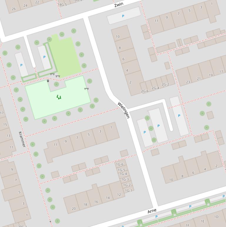 Kaart van  Wielingen.