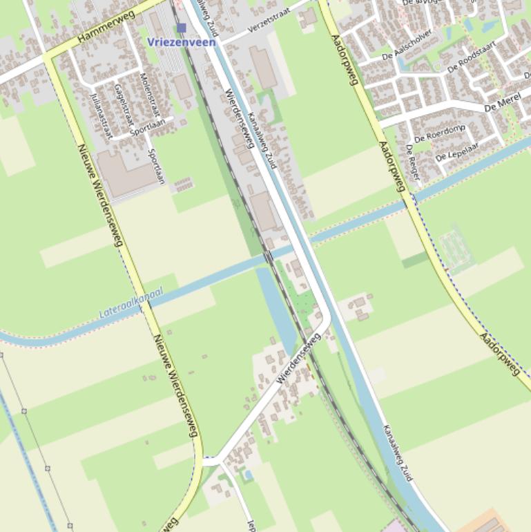 Kaart van de Wierdenseweg.