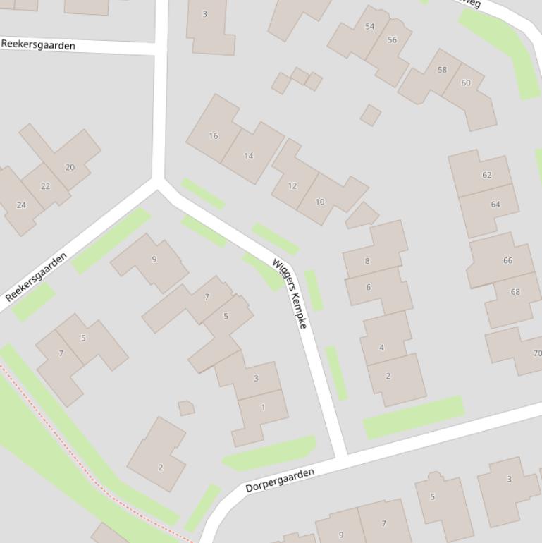 Kaart van  Wiggers Kempke.