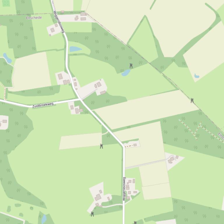 Kaart van de Wiggersbosweg.