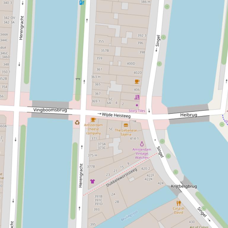 Kaart van  Wijde Heisteeg.