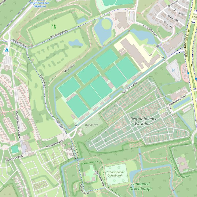 Kaart van de Wijndaelerweg.