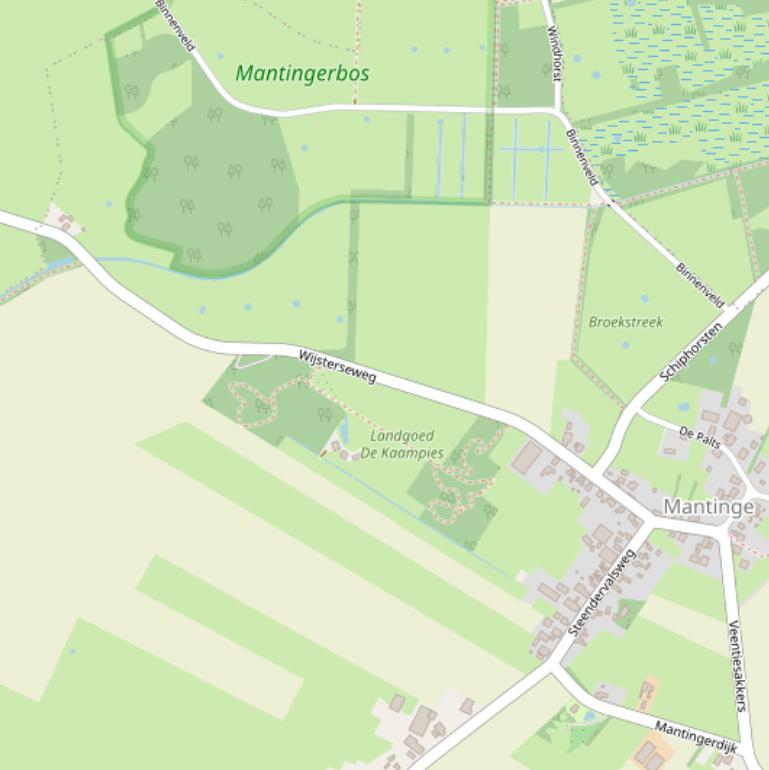 Kaart van de Wijsterseweg.