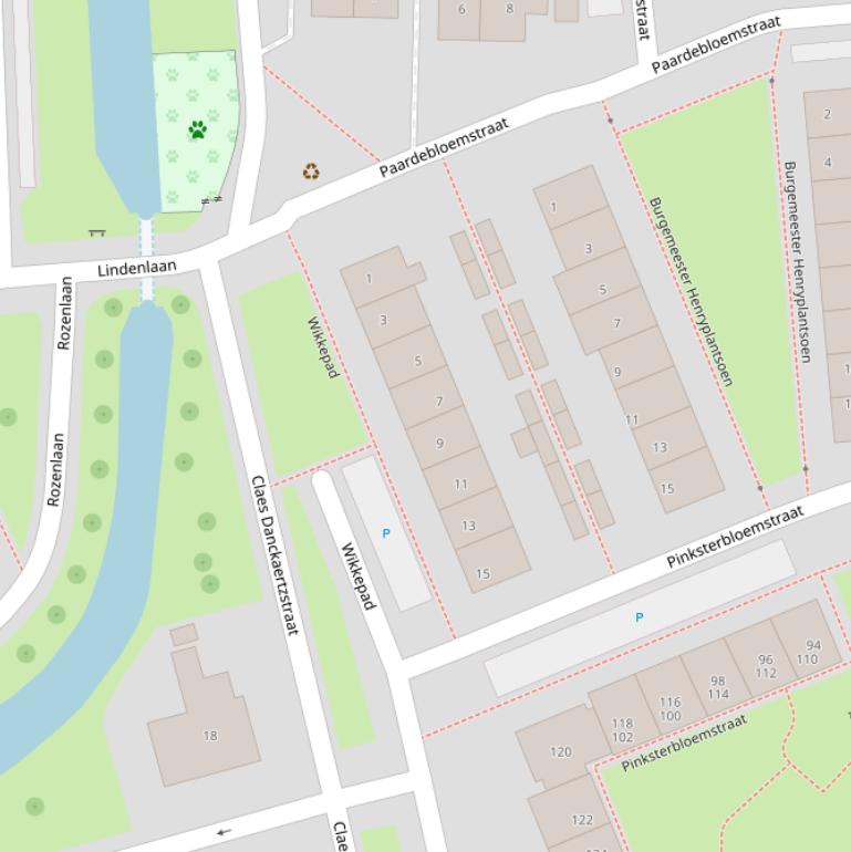 Kaart van het Wikkepad.