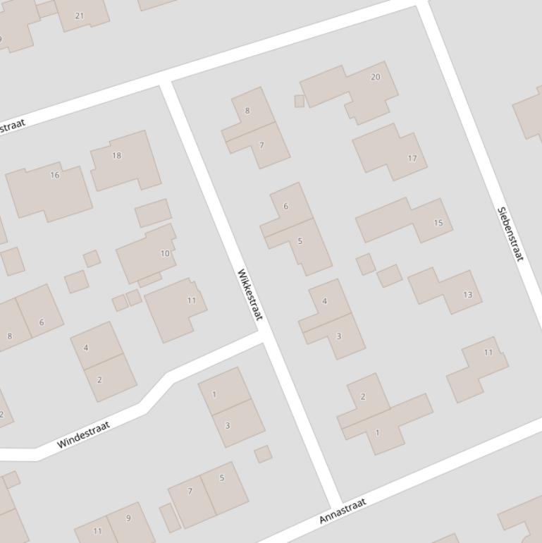 Kaart van de Wikkestraat.