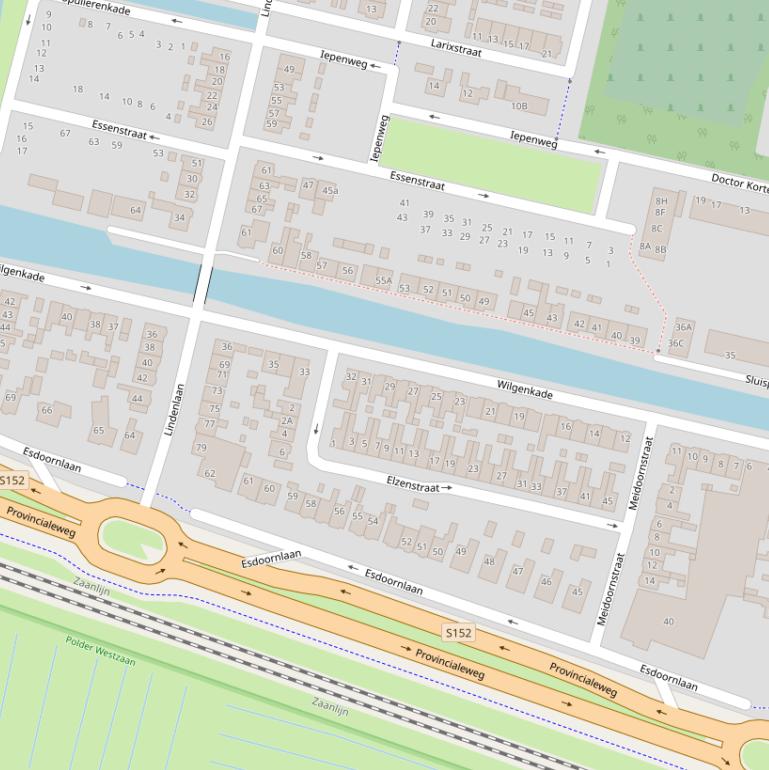 Kaart van de Wilgenkade.