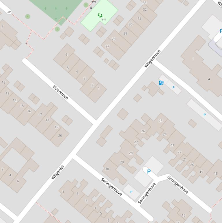 Kaart van  Wilgenlei.