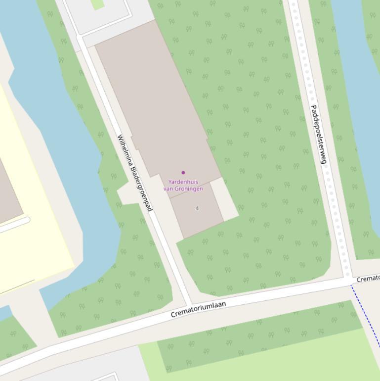 Kaart van het Wilhelmina Bladergroenpad.