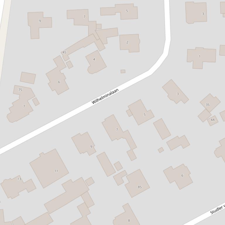 Kaart van de Wilhelminalaan.