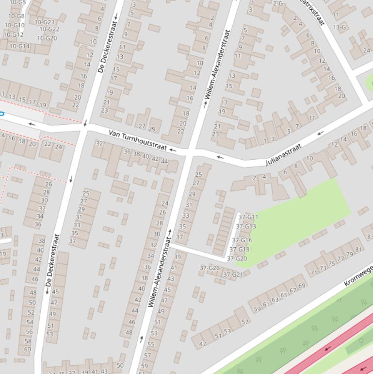 Kaart van de Willem-Alexanderstraat.