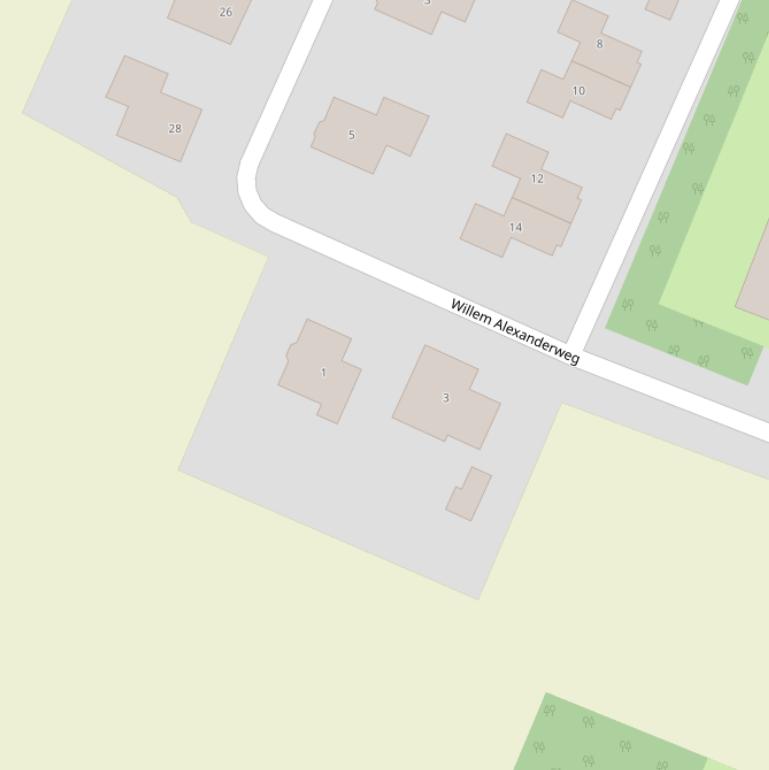 Kaart van de Willem Alexanderweg.