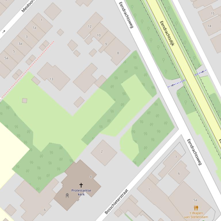 Kaart van de Willem Boumanhof.