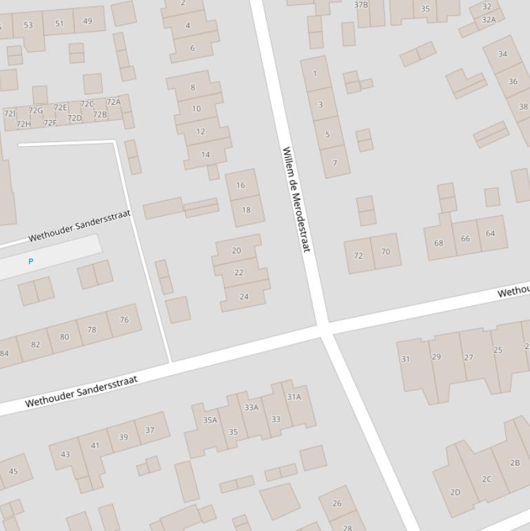 Kaart van  Willem de Merodestraat.