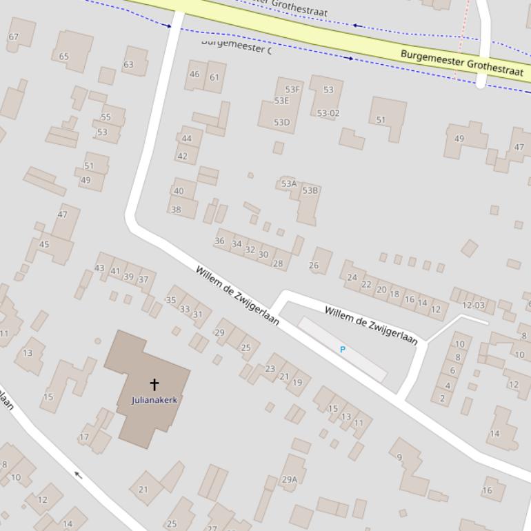 Kaart van  Willem de Zwijgerlaan.