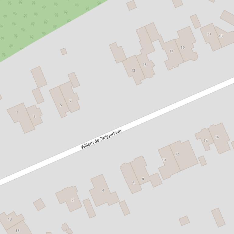 Kaart van  Willem de Zwijgerlaan.