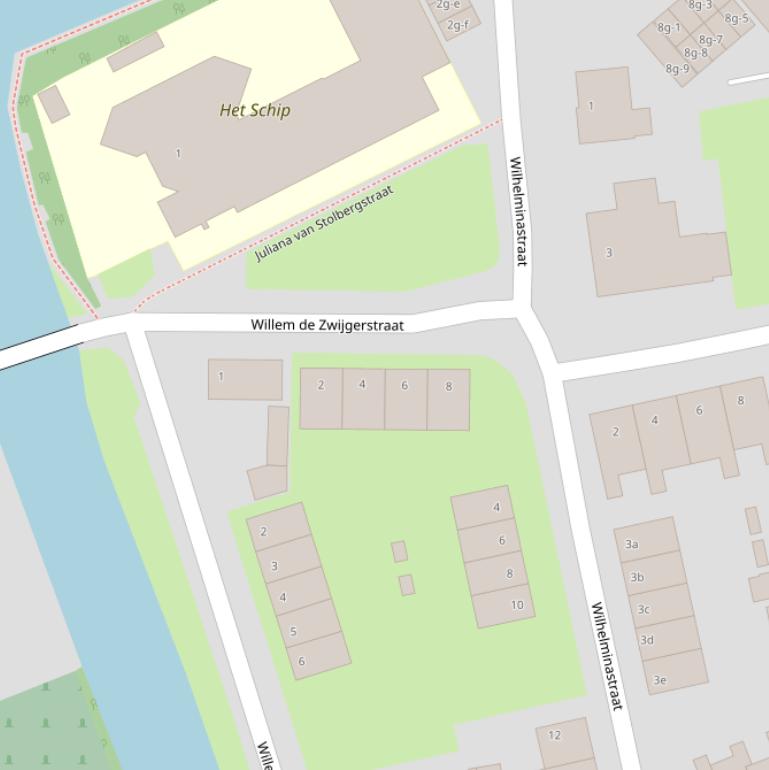 Kaart van  Willem de Zwijgerstraat.