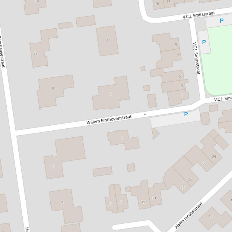 Kaart van de Willem Einthovenstraat.