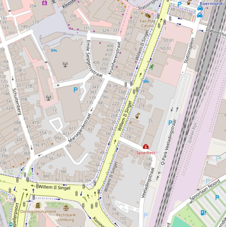 Kaart van  Willem II Singel.