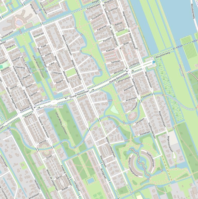 Kaart van de Willem Lodewijklaan.