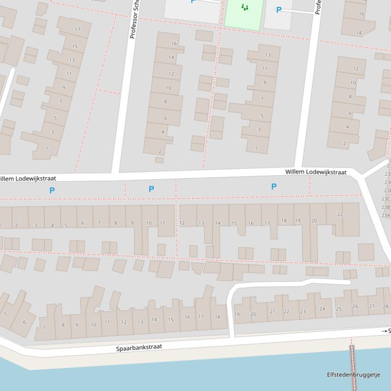 Kaart van de Willem Lodewijkstraat.