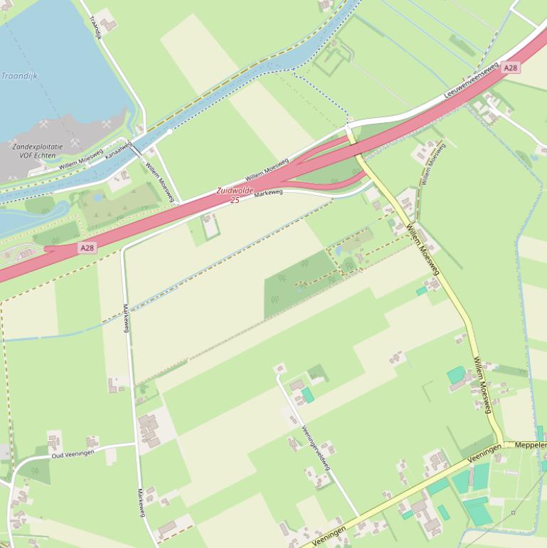 Kaart van de Willem Moesweg.