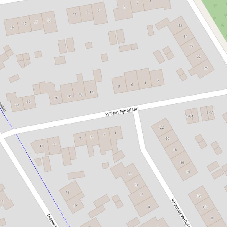 Kaart van de Willem Pijperlaan.