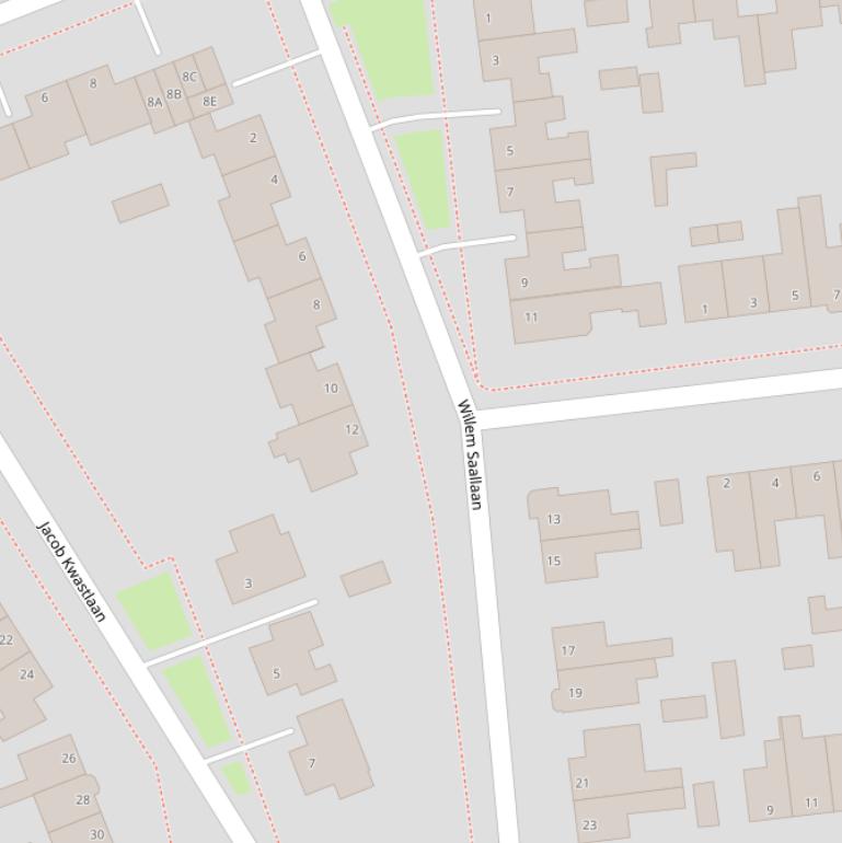 Kaart van de Willem Saallaan.