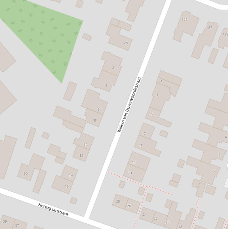 Kaart van de Willem van Duvenvoordestraat.