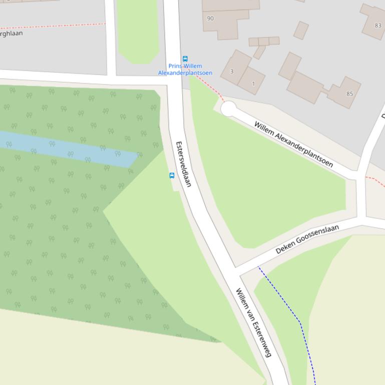 Kaart van de Willem van Esterenweg.