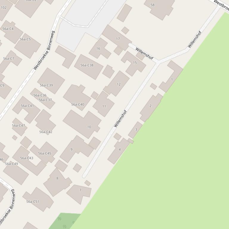 Kaart van de Willemshof.