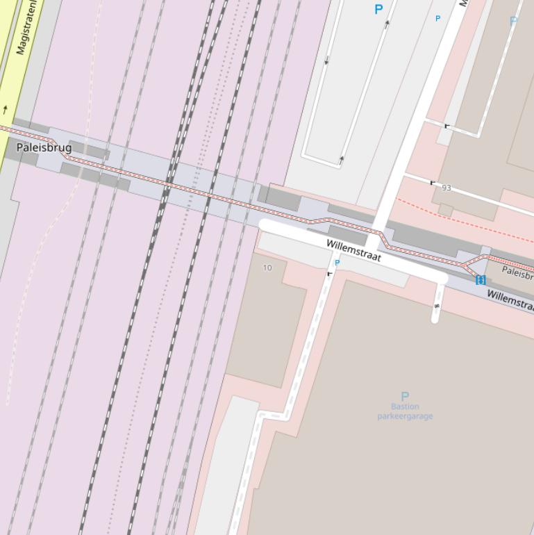 Kaart van de Willemstraat.