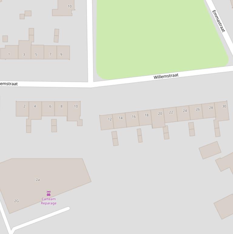 Kaart van de Willemstraat.