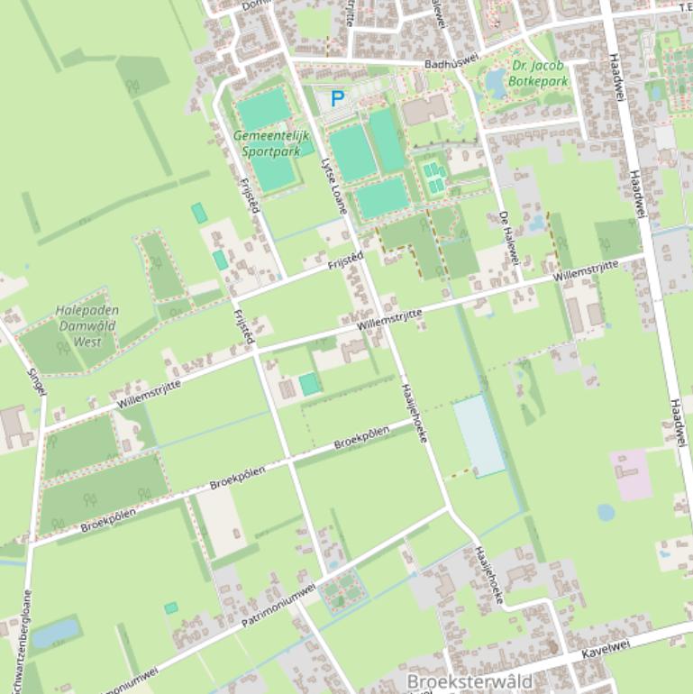 Kaart van  Willemstrjitte.