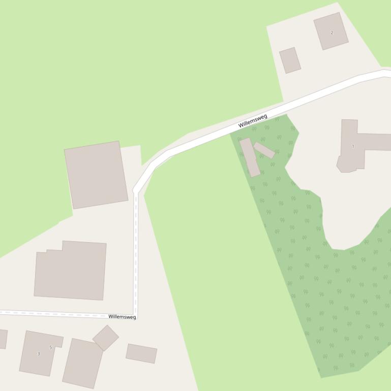 Kaart van de Willemsweg.