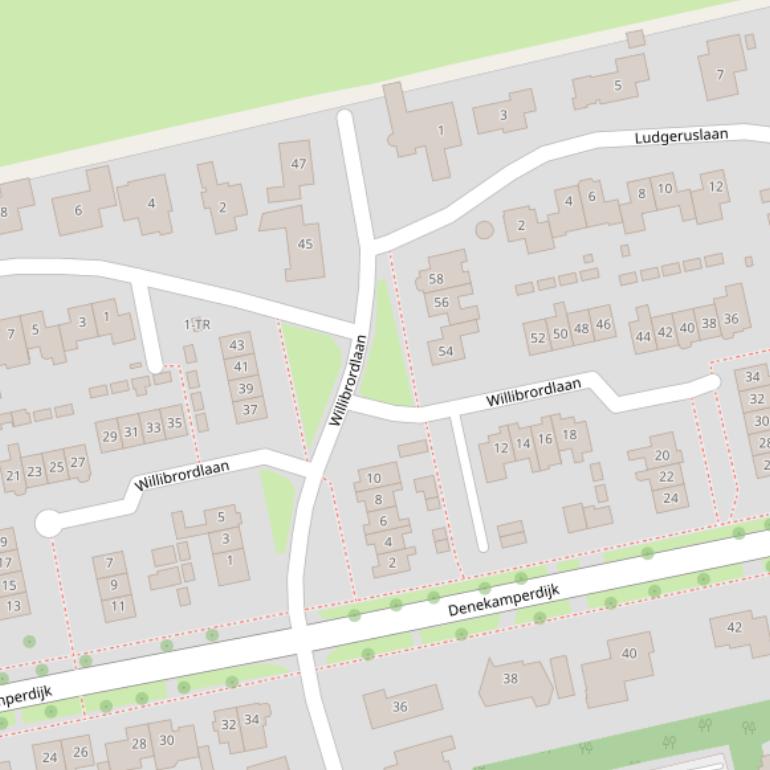 Kaart van de Willibrordlaan.