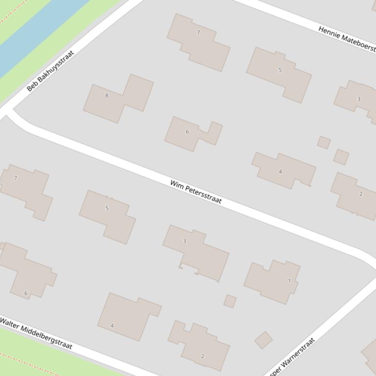 Kaart van de Wim Petersstraat.