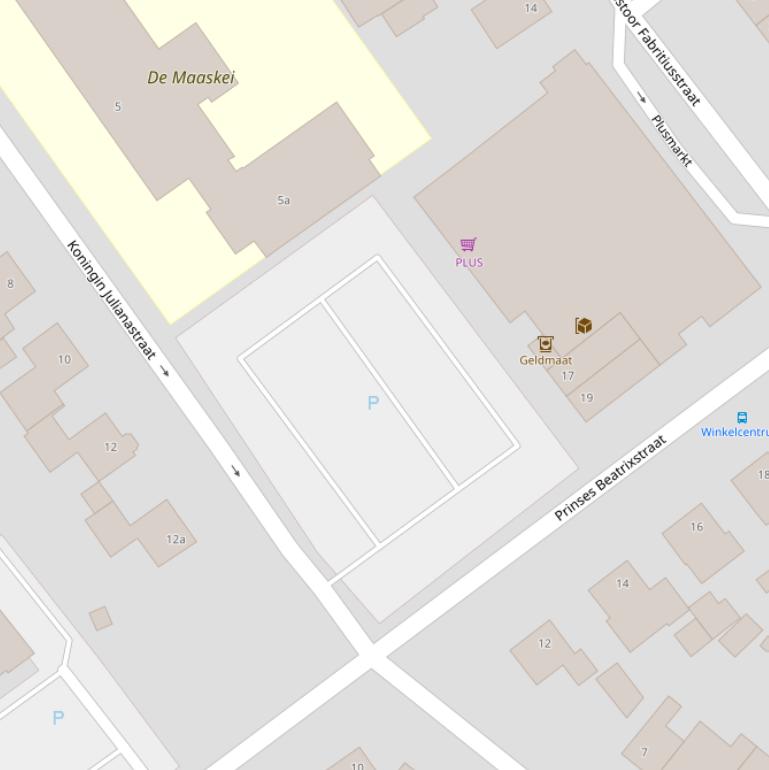 Kaart van het Wim Voetplein.