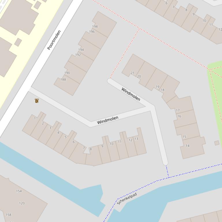 Kaart van  Windmolen.