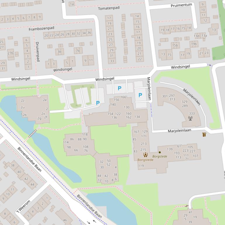 Kaart van de Windsingel.