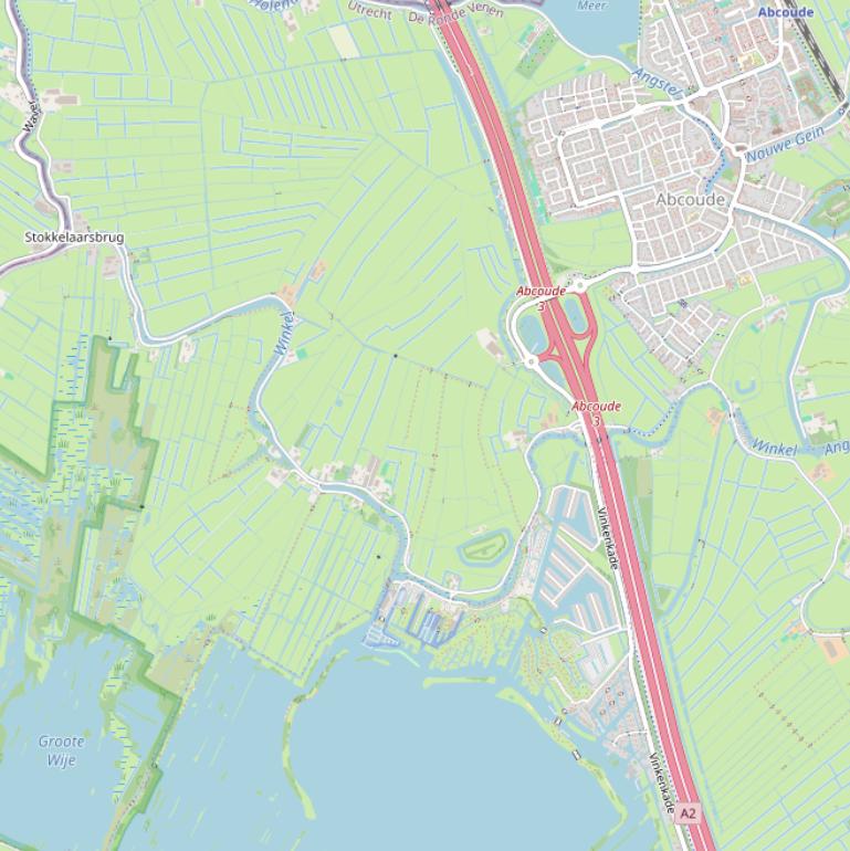 Kaart van de Winkeldijk.