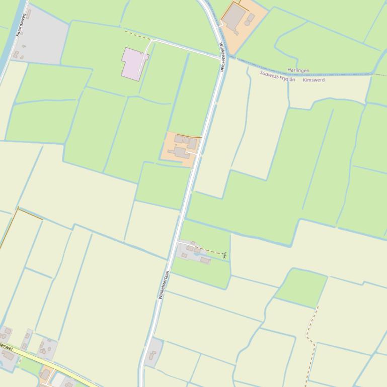 Kaart van de Winkelsterlaan.