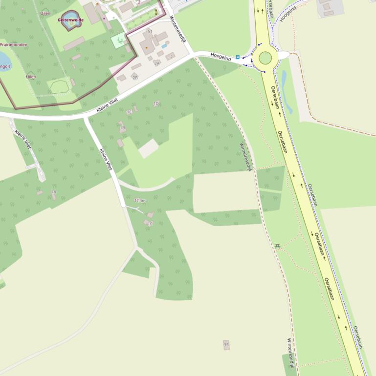 Kaart van de Wintelresedijk.