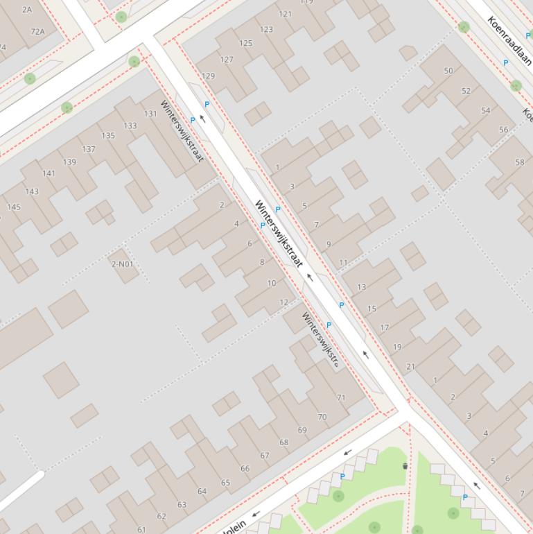 Kaart van de Winterswijkstraat.