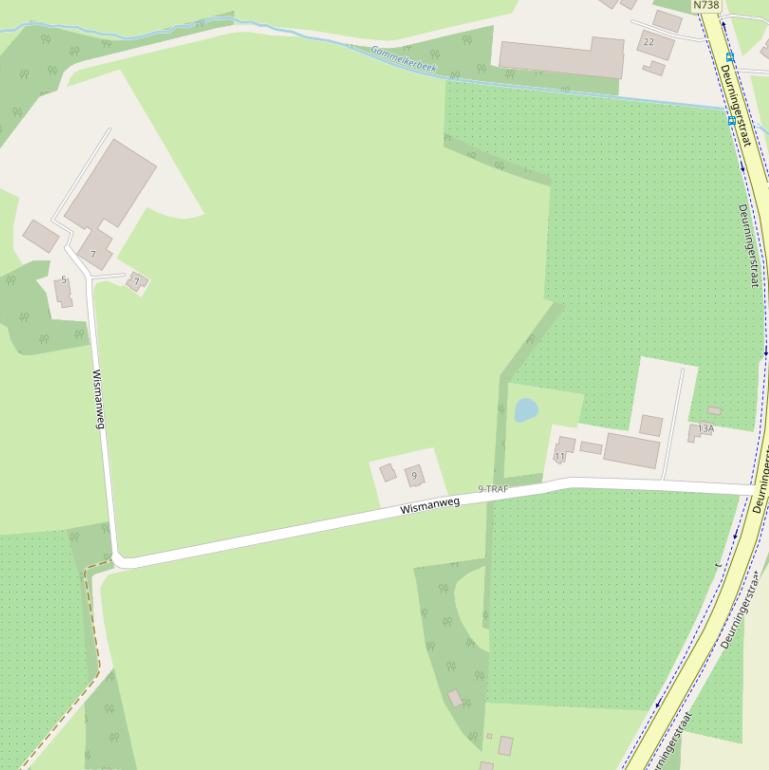 Kaart van de Wismanweg.